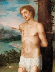 Sankt Sebastian, efter 1603 (olie på kobber)